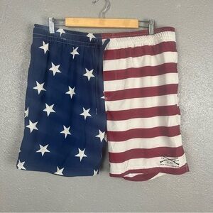 Grunt Style American Flag Swim Trunks Men’s L Stars Stripes Shorts July 4th